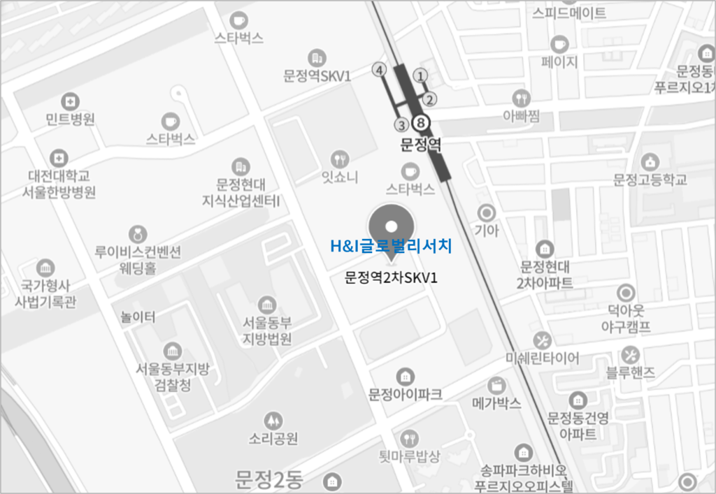 에이치앤아이 글로벌리서치 회사 위치 지도